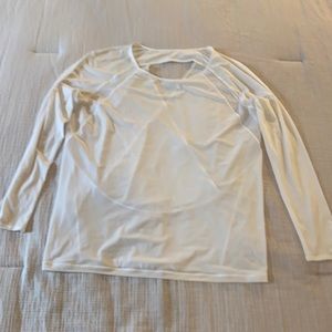 Lululemon White on back shirt.